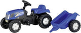 Rolly Toys  Rollykid NEW Holland T 7040  FIETSTRACTOR met AANHANGER