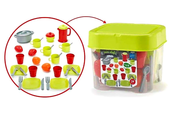 Ecoiffier 34 DLG Kuststof Servies