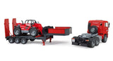 Bruder MAN TGA met Dieplader en Manitou MLT 633