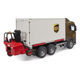 Bruder Scania Super 560 R UPS Truckmet Stapelaar en Afzetbak