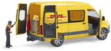 Bruder MB Sprinter DHL Pakketbezorgings Bestelbus met Speelfiguur
