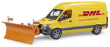 Bruder MB Sprinter DHL Pakketbezorgings Bestelbus met Speelfiguur