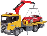 Bruder Scania560 R Afsleepwagen met Roadster en licht en geluid