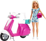 Barbie met scooter